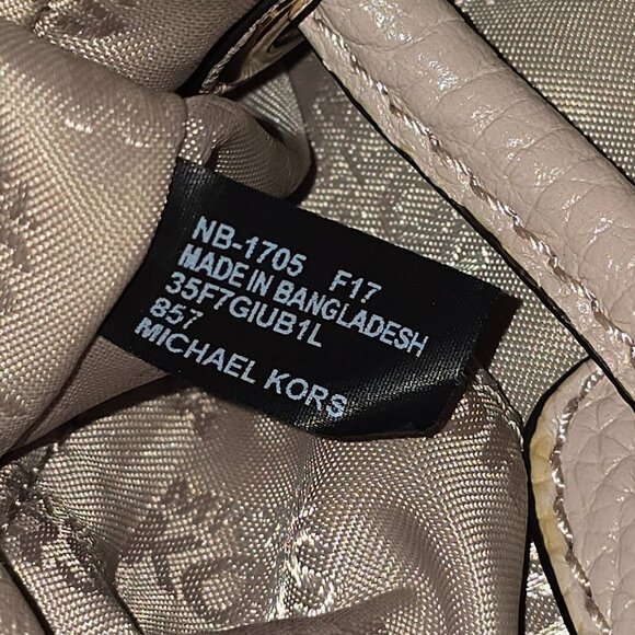 Michael Kors Susie Blush Pink Pebble Grain Leather Drawstring Flap Backpack - Picture 8 of 15